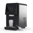 12.2 in. 88 lbs./24H Stainless Steel Nugget Freestanding Ice Maker & Water Dispenser in Black, 15 lb