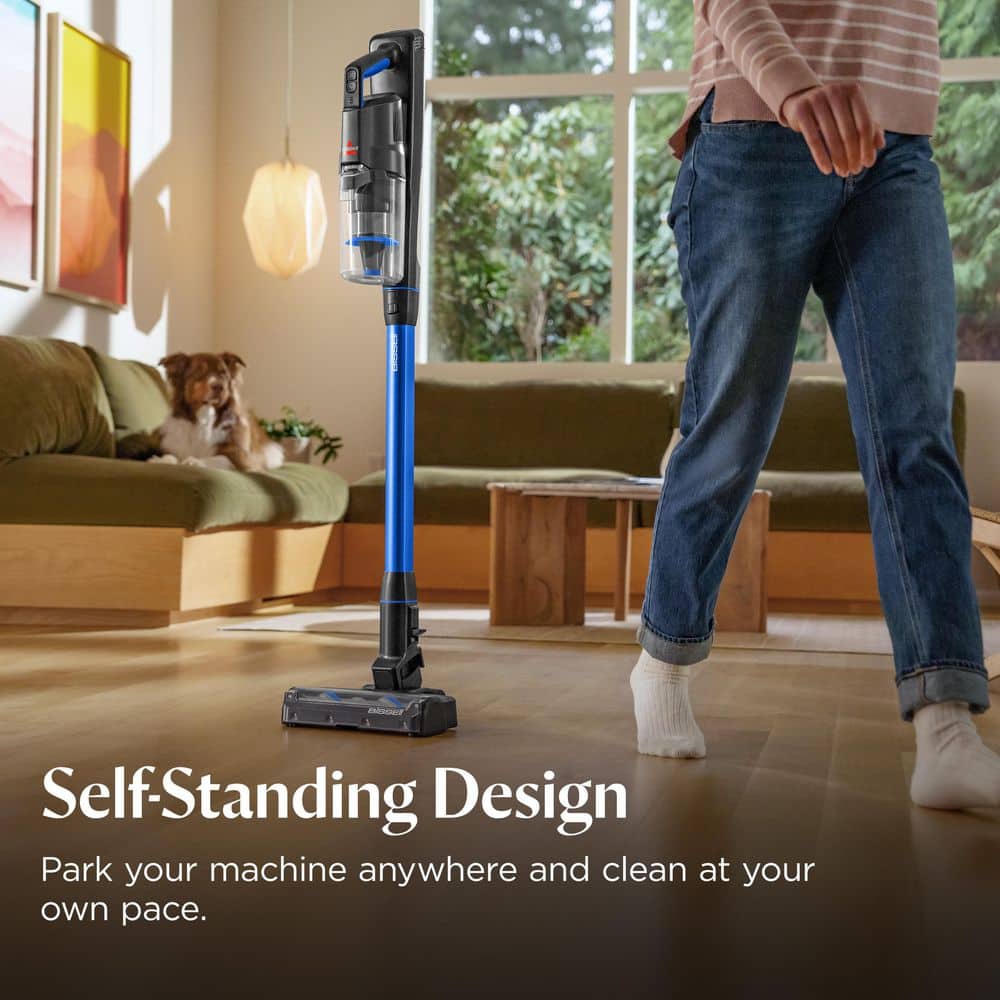 PowerClean FurFinder 200W Bagless Cordless HEPA Sealed System Stick Vacuum for Multi‑Surfaces in Blu