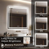36 in. W x 60 in. H Rectangular Frameless LED Wall Mirror Anti-Fog Bathroom Vanity Mirror