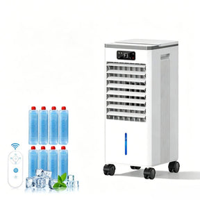 Portable Evaporative Air Cooler, 3 Modes 3 Speeds, 12H Timer, 2-Gal Tank, Quiet 46dB, 16ft Remote