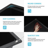 21 inch Matte Black Drop In Laundry Sink Workstation,Granite Composite Above Counter Laundry Room Ut