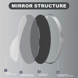 30 in. W x 30 in. H Silver Vanity Round Wall Mirror Aluminium Alloy Frame Bathroom Mirror