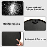 30 in. W x 30 in. H Silver Vanity Round Wall Mirror Aluminium Alloy Frame Bathroom Mirror
