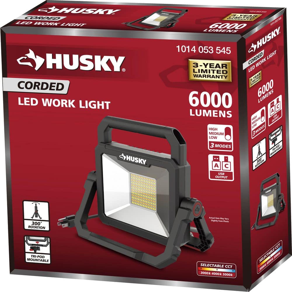 6000 Lumen LED Portable Corded Work Light - image 2