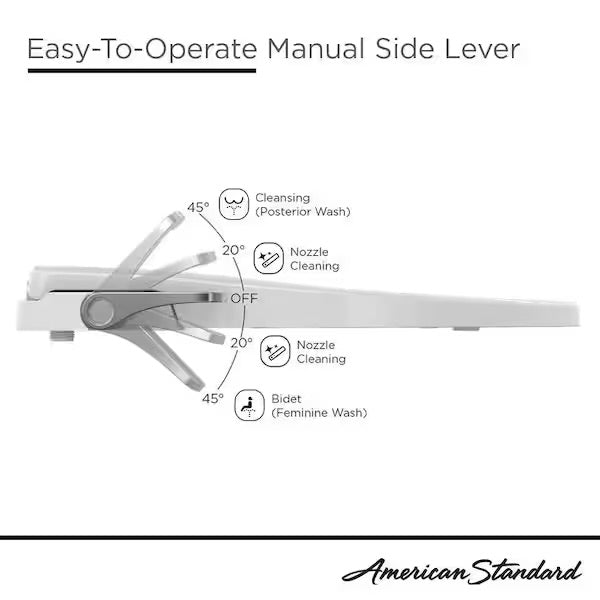 AquaWash Slim Non- Electric Slow Close Bidet Seat for Elongated Toilets in. White