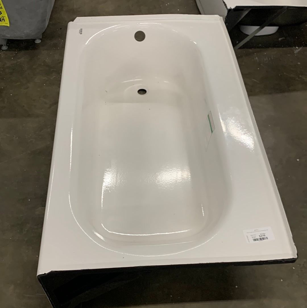 Princeton Luxury Ledge 5 ft. Americast Left-Hand Drain Drop-in Rectangular Bathtub in White