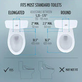 A2 Washlet Electric Heated Bidet Toilet Seat for Elongated Toilet in Cotton White