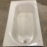 Princeton Luxury Ledge 5 ft. Americast Left-Hand Drain Drop-in Rectangular Bathtub in White