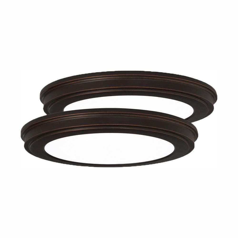 13 in. Oil Rubbed Bronze Color Changing LED Ceiling Flush - main