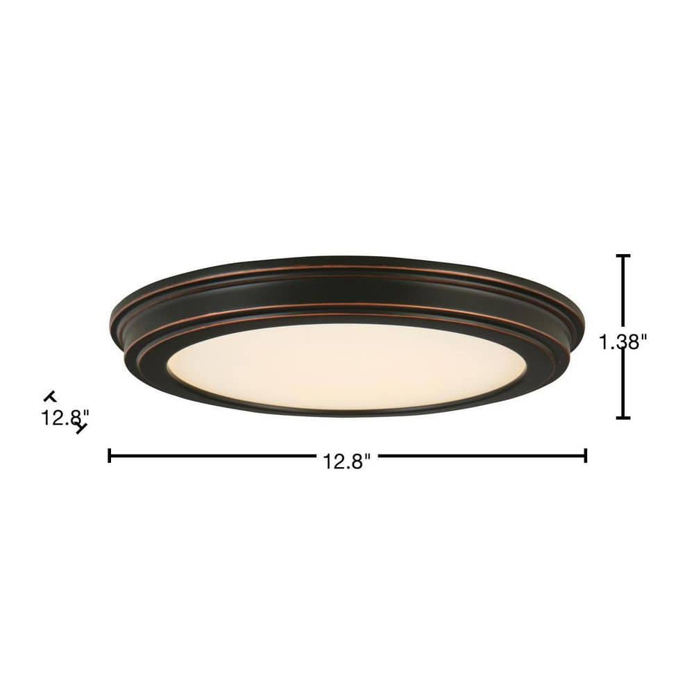 13 in. Oil Rubbed Bronze Color Changing LED Ceiling Flush - image 2