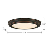 13 in. Oil Rubbed Bronze Color Changing LED Ceiling Flush - image 2