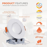 1-Pack RA 6 in. Integrated LED Canless Light Trim, 600 - image 3