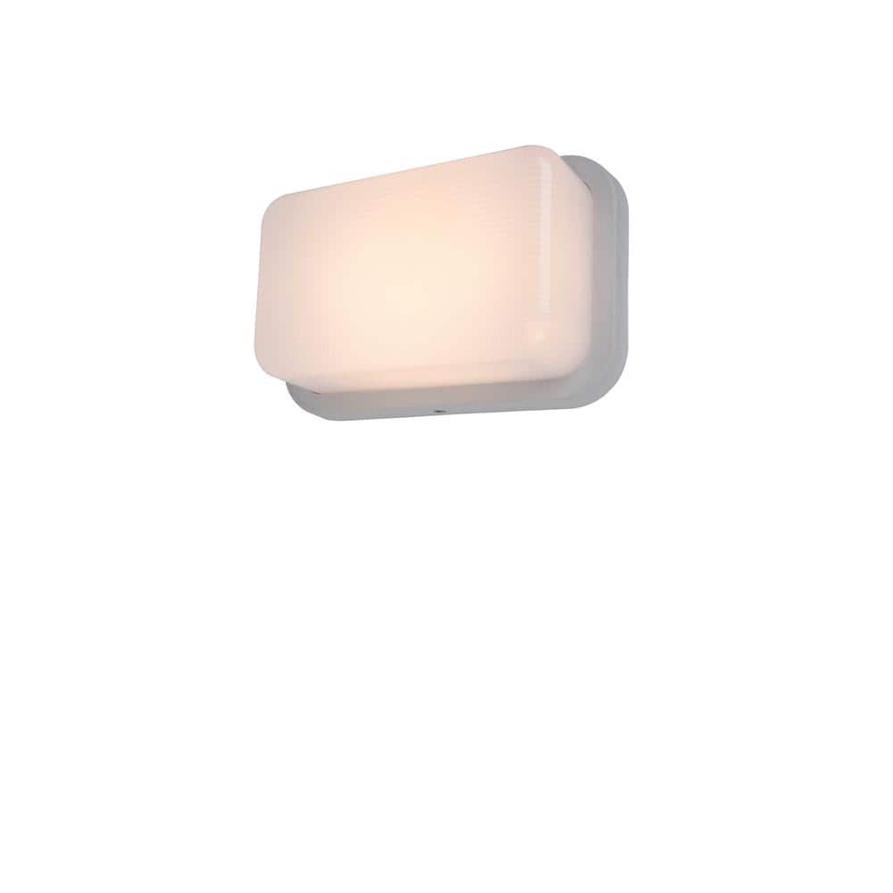 Coastal Hatteras White Outdoor Integrated LED Bulkhead Wall Lantern
