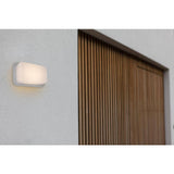 Coastal Hatteras White Outdoor Integrated LED Bulkhead Wall Lantern