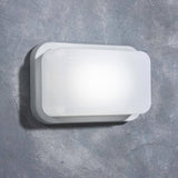 Coastal Hatteras White Outdoor Integrated LED Bulkhead Wall Lantern