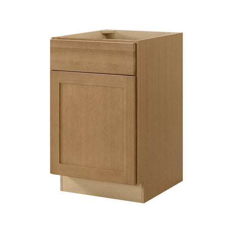 Avondale 21 in. W x 24 in. D x 34.5 in. H Ready to Assemble Plywood Shaker Base Kitchen Cabinet in White Oak