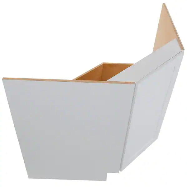 Cambridge Shaker Ready to Assemble 36x34.5x24.5 in. Corner Sink Base Cabinet w/ 1 Soft Close Door in White Cambridge Shaker Ready to Assemble 36x34.5x24.5 in. Corner Sink Base Cabinet w/ 1 Soft Close Door in White