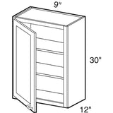 Richmond Vesuvius Gray Plywood Shaker Stock Ready to Assemble Wall Kitchen Cabinet with 1 door (9 in.x30 in. x12 in.)