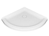 Ovation Curve 36 in. L x 36 in. W Corner Shower Pan Base with Center Drain in Arctic White