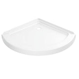 Classic 38 in. L x 38 in. W Corner Shower Pan Base with Corner Drain in White